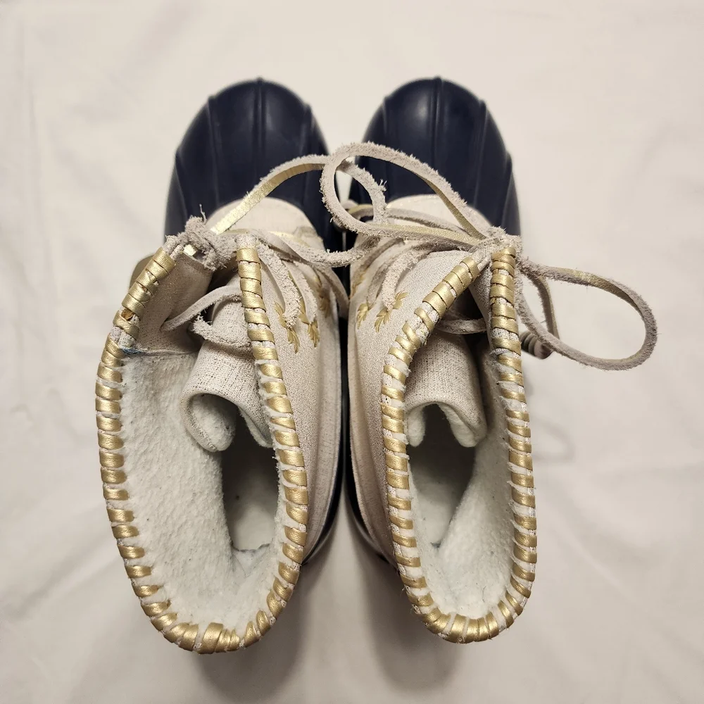 Women's Navy and Cream‎ Winter Boots